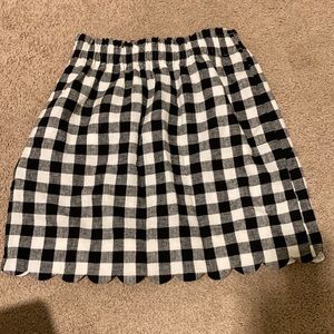 Holiday Gingham J Crew skirt